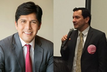 Latinos are playing a key role in new leadership positions in the California state assembly with Senate President pro Tem Kevin de León (l) and incoming Assembly Speaker Anthony Rendon playing key roles. (Redon photo: David Gorn/California Healthline)