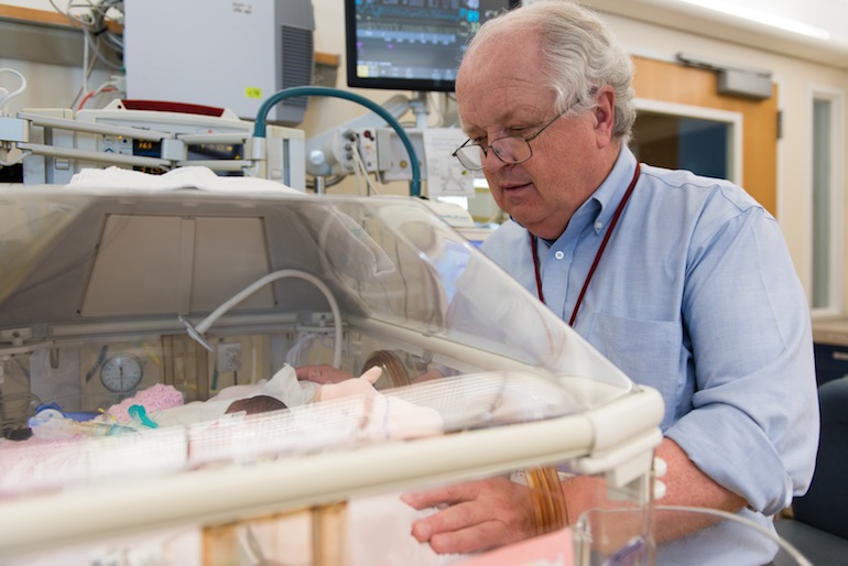 William Benitz, chief of neonatology at Lucille Packard Children’s Hospital at Stanford, oversees a NICU with 74 beds (Photo by Heidi de Marco/KHN).