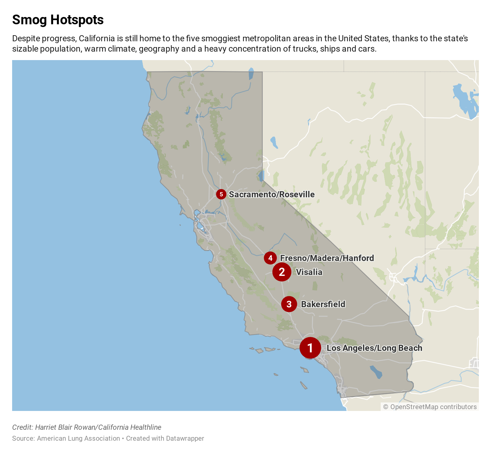 California Air Quality: Mapping The Progress - KFF Health News