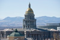 Denver State Capitol Building with Mountain View