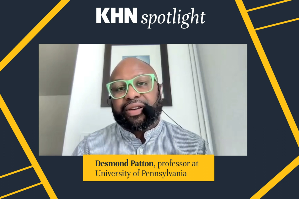 A screenshot from a video shows Desmond Patton, a professor at the University of Pennsylvania.