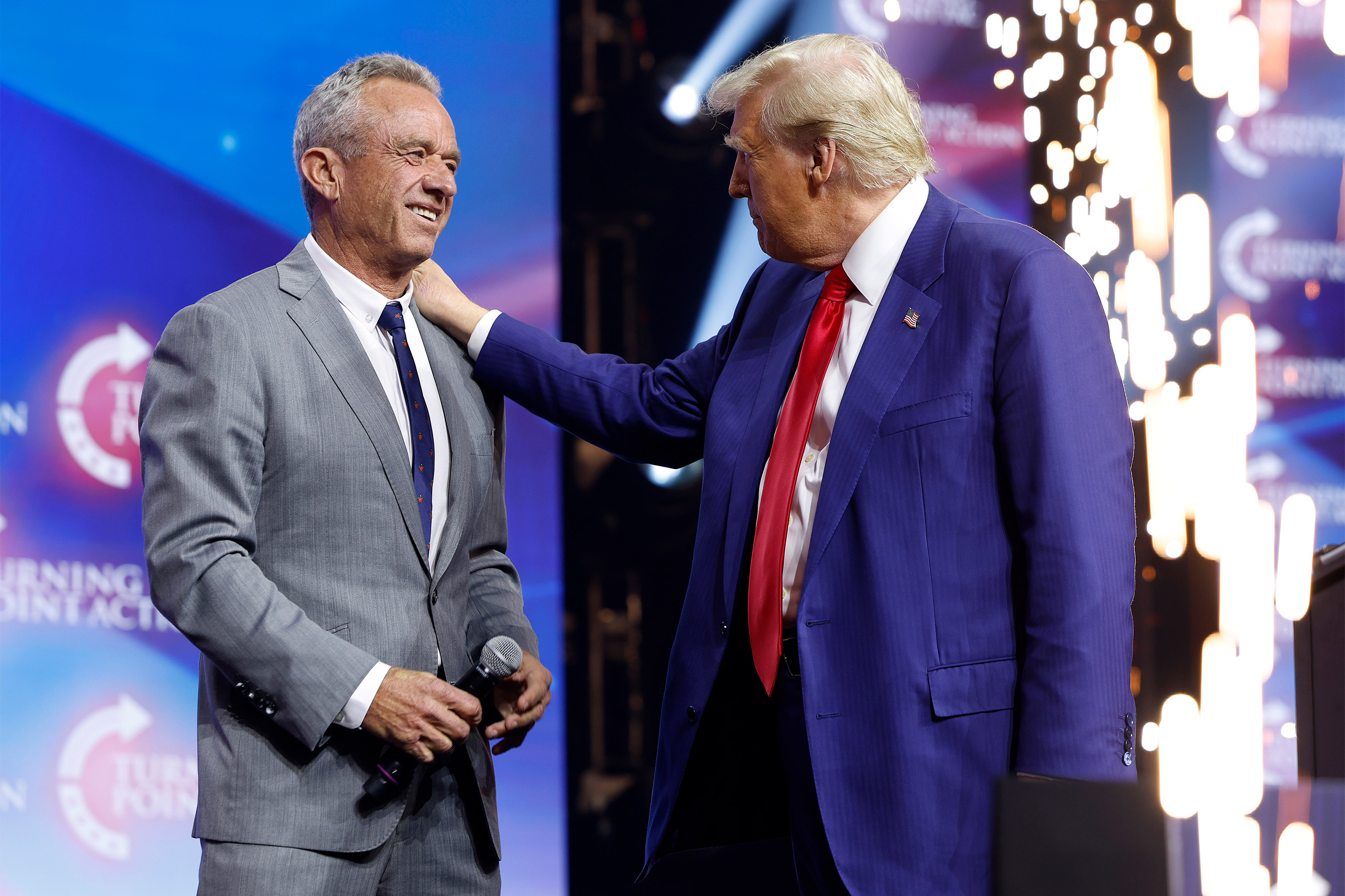 A photo of Donald Trump with Robert F. Kennedy, Jr.