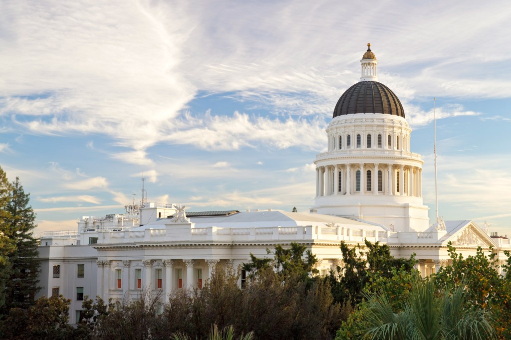 A photo of the California Capitol in Sacramento.