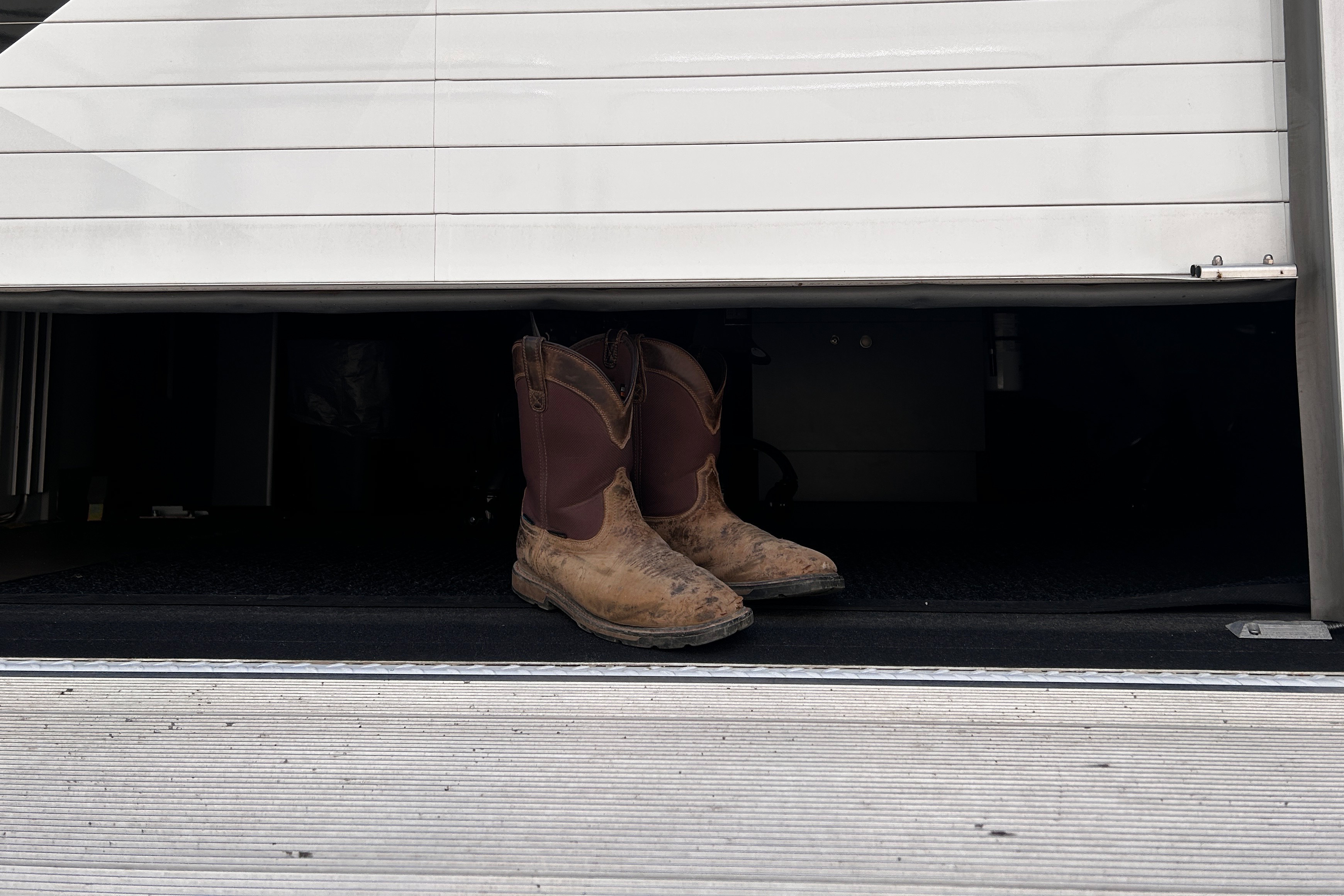 A photo of boots.